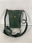 Fossil Womens Green Leather Adjustable Strap Harper Phone Crossbody Bag Small