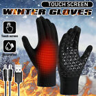 USB Heated Gloves Touch Screen Heating Gloves Windproof Thermal Fishing Gloves