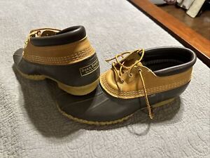 LL Bean Men's Size 11M Tan Duck Low Slip-On Ankle Rain Boots Never Worn!!