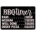 Funny BBQ Timer Quote Metal Tin Sign Wall Decor Retro BBQ Signs with Sayings ...