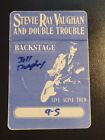 STEVIE RAY VAUGHAN UNUSED BACKSTAGE PASS FROM LIVE ALIVE TOUR 1987