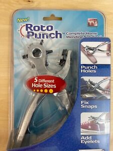Roto Punch: Complete Home Mending Solution with BONUS Eyelets & Snap Fasteners