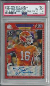 2021 Metal Pro Set 1989 Red Wave Auto #PA-TL1 Trevor Lawrence 