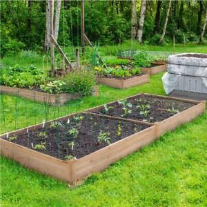 Wooden Raised Garden Bed Kit Outdoor Planter Box Grow Vegetable/Flower/Herb Box