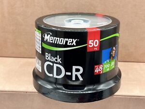 Memorex Recordable CD-R Black 700MB 80 Minute 50 Pack Factory Sealed