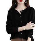 Women's Cashmere Cardigan Sweater,100%Cashmere Button Front Long Sleeve Cardigan