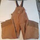 Carhartt Quilt Lined Duck Bib Overall 32 x 32 Inch- Brown RN 14806