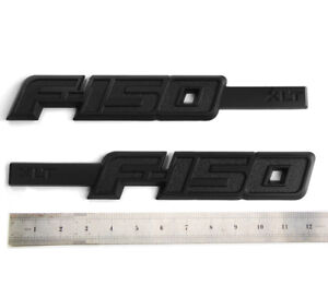 2x OEM Black F-150 Badge Fender Emblem F 3D for fits F150 XLT Matte 9L3Z16720CB