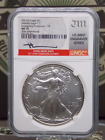 2021 (S) American SILVER Eagle *TYPE 1* $1 NGC MS70 #206ARC Mercanti Engravers