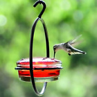 Hummingbird Feeder Tray: Outdoor Hanging Red Bowl Minimalist Design Feeder