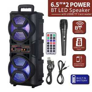 3000W Portable Party Bluetooth speaker Dual 6.5