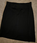 Pre-owned Merona Black Silky Pencil Skirt w/Built in Shaper Size Large L