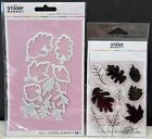 The Stamp Market MINI AUTUMN LEAVES Leaf Fall Rubber Stamps Dies Set