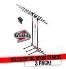 Microphone Stand with Telescopic Boom Arm (Pack of 3) by GRIFFIN | Adjustable