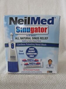 NeilMed Sinugator Cordless with 30 sinus rinse packets, New in Box.