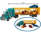 Big Daddy Big Rig Heavy Duty Tractor Trailer Car Transport Toy Truck with 3 Cars