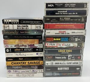 Lot of 25 Hip Hop Rap And R&B Cassettes Mostly Singles Some Rare
