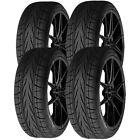 (QTY 4) 235/40R18 Forceum Hexa-R 95Y XL Black Wall Tires (Fits: 235/40R18)