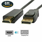 LOT Display Port to HDMI Cable Adapter Converter Audio Video PC HDTV 1080P 60Hz