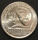 2022-P UNCIRCULATED ANNA MAY WONG QUARTER, REVERSE MISALIGNED DIE ERROR
