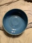 Beautiful Blue Handthrown Bowl 8” wide 3” tall Glazed Signed Mikatlo Robertson