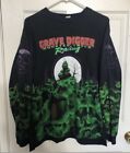Vintage 1990s Grave Digger Monster Truck Black AOP Long Sleeve Shirt XL
