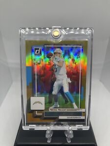 JUSTIN HERBERT RARE GOLD REFRACTOR INVESTMENT CARD SSP PANINi CHARGERS MINT