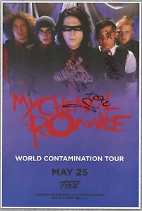 My Chemical Romance autographed concert poster Ray Toro, Mikey Way, Gerard Way