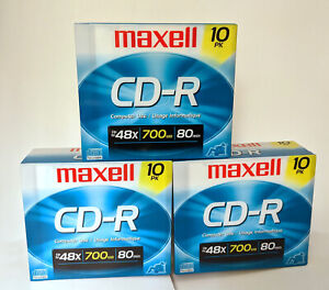 Maxell CD-R 10 pack x2 Unopened! Two packs of 10 Slimline Case CD-R
