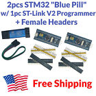 2pcs STM32F103C8T6 ARM STM32 Development Board Module Blue Pill + ST-Link V2 USA