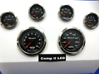 Marshall 6 Gauge Set Comp 2 LED Electric Speedo Black Dial  SS Bezel Sport Comp