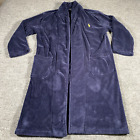 Polo Ralph Lauren Mens S/M Blue Terry Cloth Fleece Robe Yellow Pony Without Rope