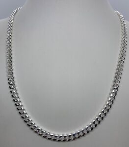 6mm 925 Sterling Silver Men's Women's Miami Cuban Link Chain Necklace 18
