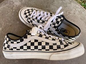Vans Authentic Skateboard Ultracush Black White Checkered Shoes Mens Size 10 Low