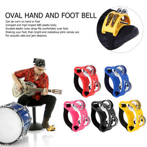 Foot Tambourine Metal Jingle Bell Portable Drum Percussion Instruments Parts