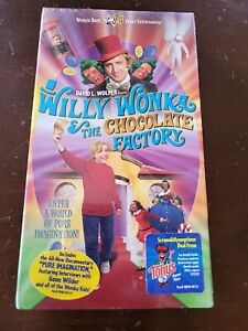 Willy Wonka and the Chocolate Factory (VHS, 2001, Slip sleeve) Sealed Watermarks