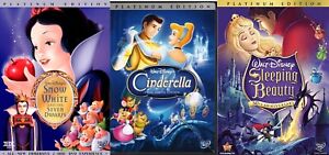 Disney Cinderella / Snow White & 7 Dwarfs / Sleeping Beauty - Platinum 6 DVD Set