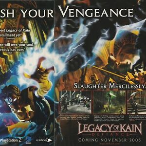 New Listing2003 Legacy Of Kain: Defiance PS2 *DEBUT* 2-Pg Game Art/Print Ad 42x27cm EGM 172