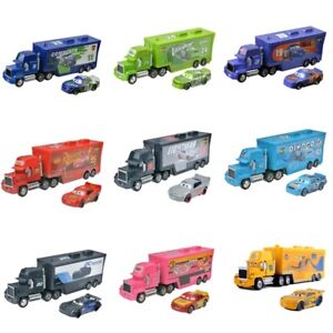 McQueen Disney Pixar Cars Movie Mack Hauler Truck Original Toys Set Gift For Boy