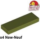 LEGO 4x Tile Plate Smooth 1x3 With Groove Green Olive Green 63864 New