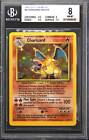 1999 Pokemon Base Unlimited 4 Charizard Holo Rare Pokemon TCG Card BGS 8