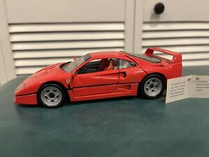 1989 Ferrari F40 Franklin Mint Precision Model Car 1:24 Scale Sharp Red 🔥🔥