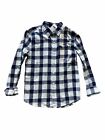 Boys Abercrombie Kids Blue Plaid Button Down Shirt Size 9/10 NWT U