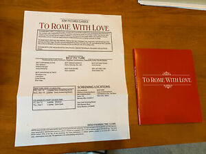 FYC  To Rome with Love DVD For Your Consideration OSCAR SCREENER