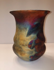 Raku Pottery Vase Signed - 9
