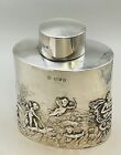 Victorian Sterling Silver Tea Caddy Box, George Nathan & Ridley Hayes, 1898