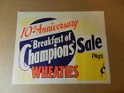 VINTAGE ADVERTISING POSTER- 1931 WHEATIES CEREAL POSTER- RARE- VINTAGE SPORTS