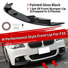 Gloss Front Bumper Spoiler Lip Splitter For 11-16 BMW F10 520i 528i 550i M Sport (For: More than one vehicle)