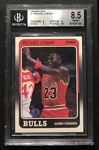 Michael Jordan 1988-89 Fleer BGS 8.5 Basketball Card Chicago Bulls NBA HOF #17
