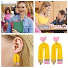 Earrings Gift for Women Girls Pencil Shape Teacher  Drop Dangle Earrings Jewelry